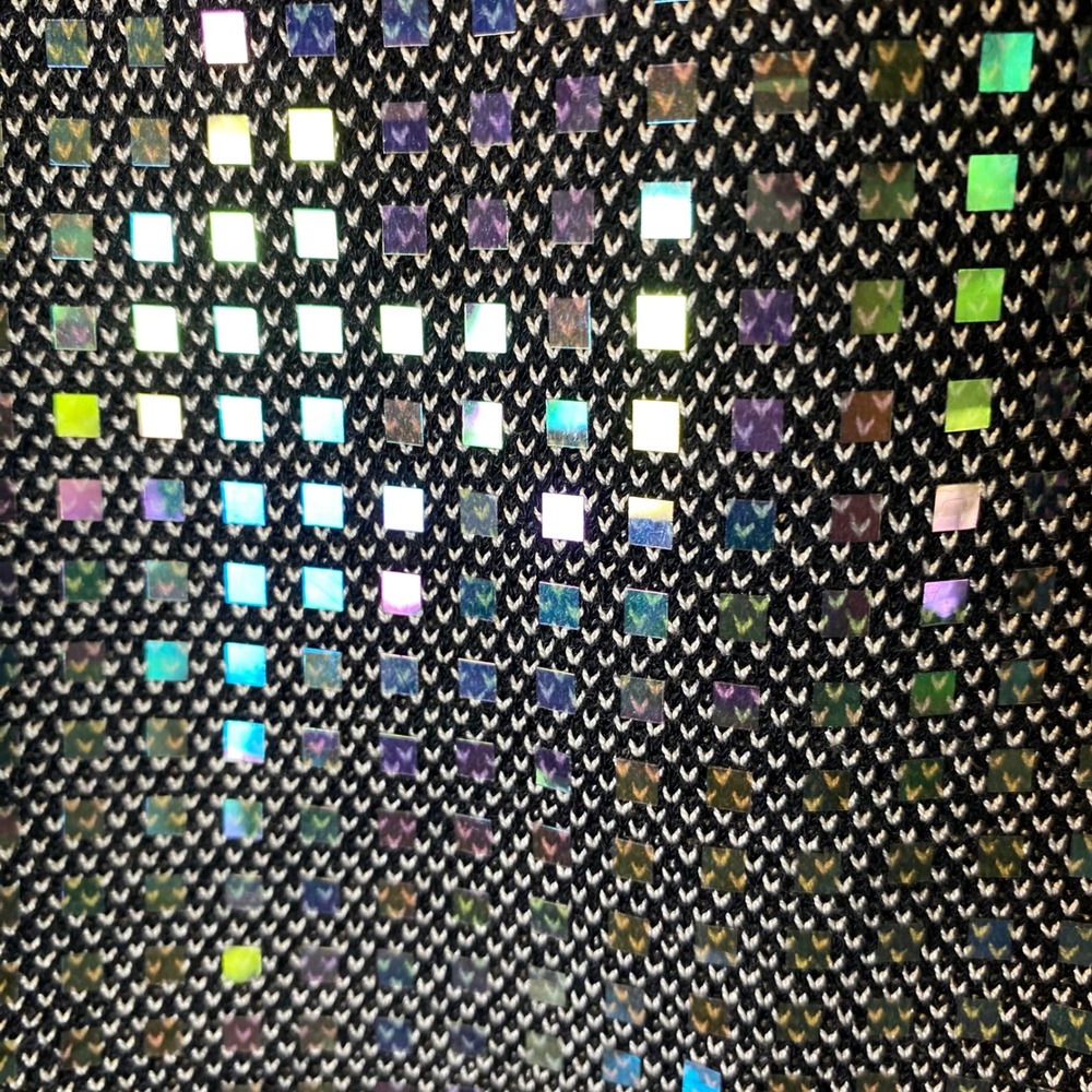 St. John Couture Pencil Skirt Women 4 Black Multi Holographic Sequin Glam Party - Picture 3 of 8